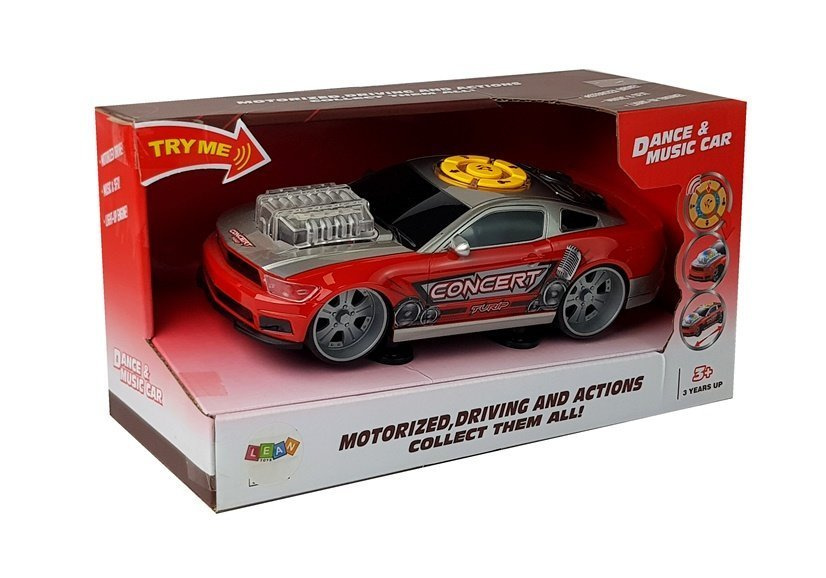 Vaikiškas automobilis su kolonėlėmis ir šviesomis lean toys