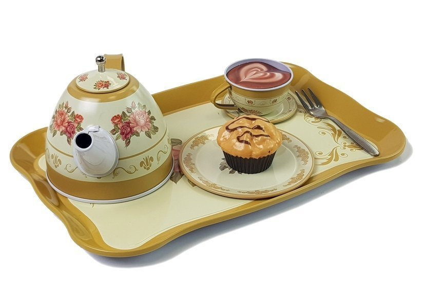 Arbatos puodelių rinkinys High Tea su priedais LeanToys