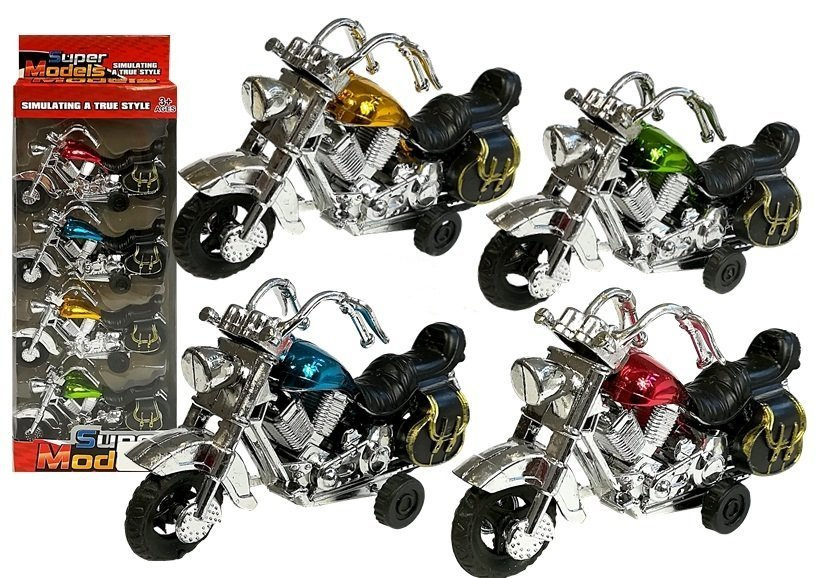 Motociklų rinkinys leantoys, 4 vnt.