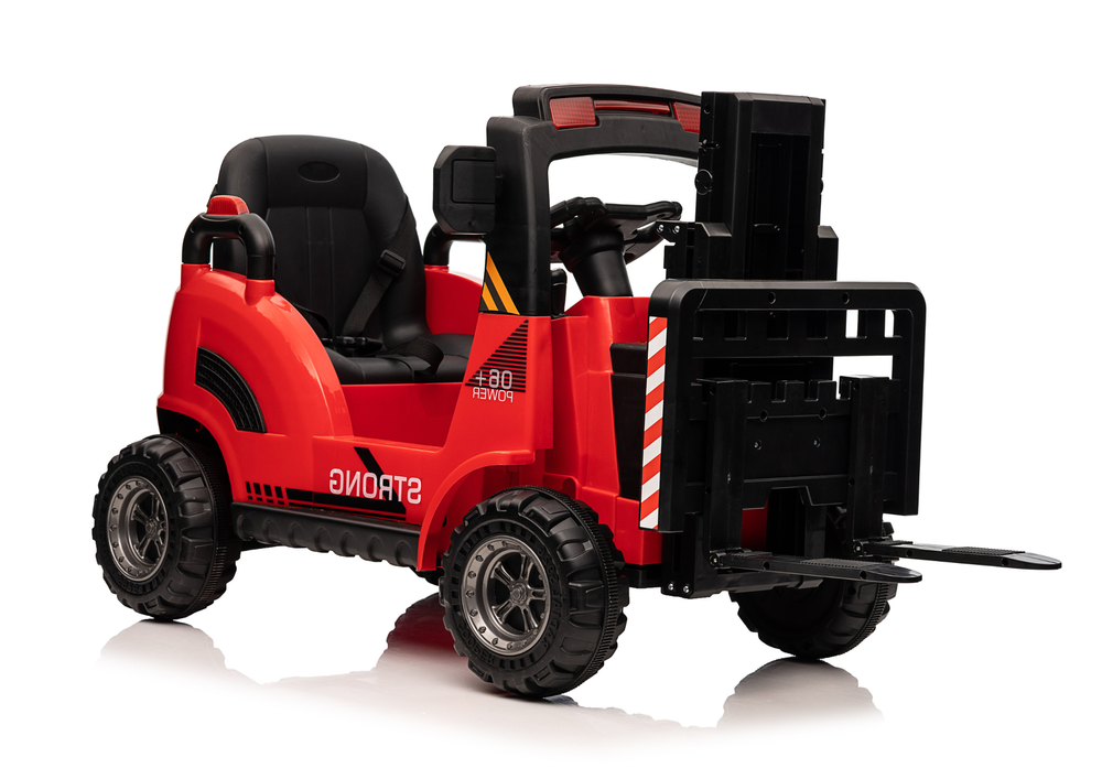 Vienvietis vaikiškas elektromobilis forklift wh101, raudonas
