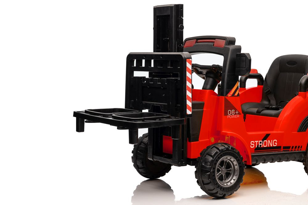 Vienvietis vaikiškas elektromobilis forklift wh101, raudonas