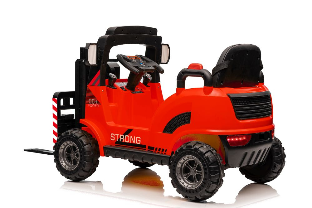 Vienvietis vaikiškas elektromobilis forklift wh101, raudonas