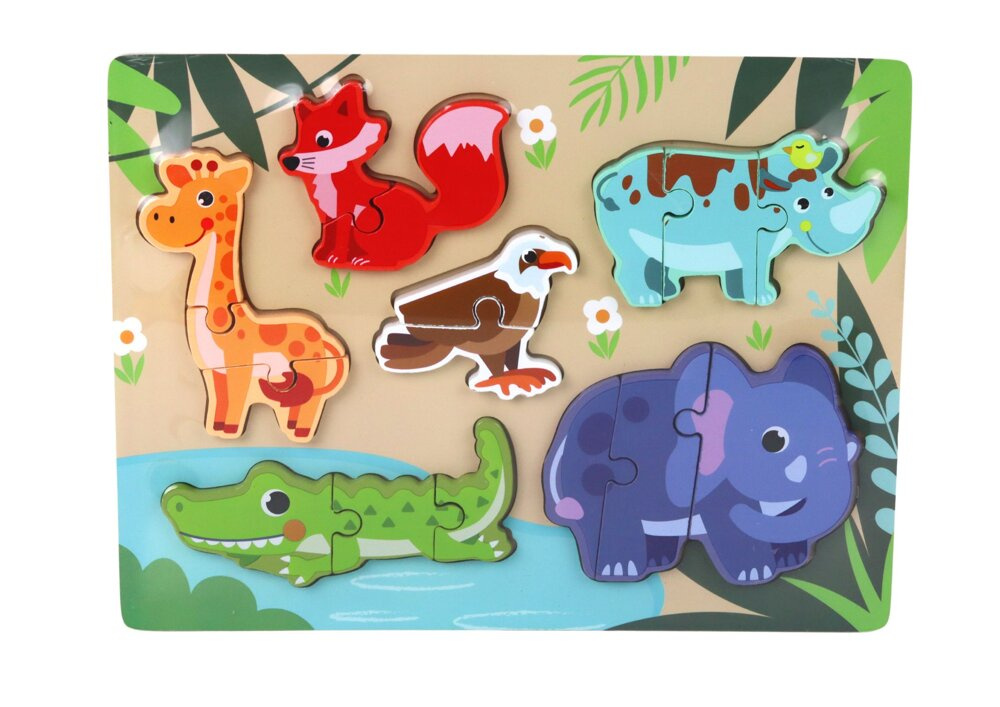 Medinė dėlionė dinozaurai