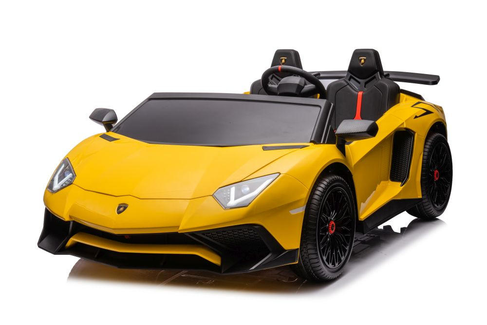 Dvivietis vaikiškas elektromobilis lamborghini xxl, geltonas