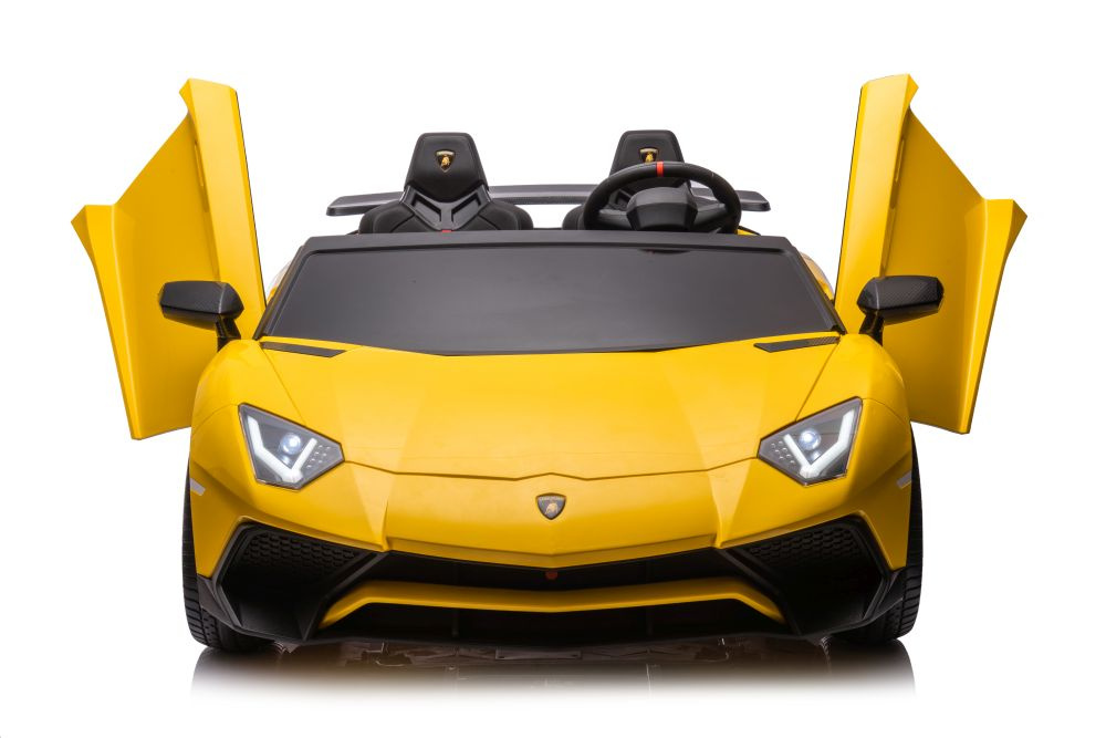 Dvivietis vaikiškas elektromobilis lamborghini xxl, geltonas