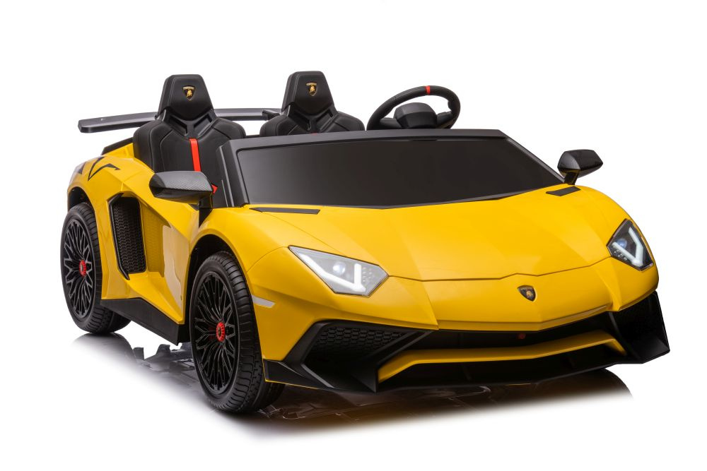 Dvivietis vaikiškas elektromobilis lamborghini xxl, geltonas