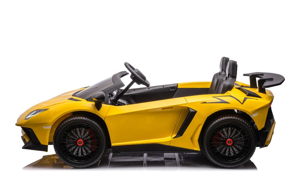 Dvivietis vaikiškas elektromobilis lamborghini xxl, geltonas