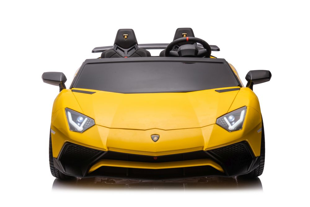 Dvivietis vaikiškas elektromobilis lamborghini xxl, geltonas