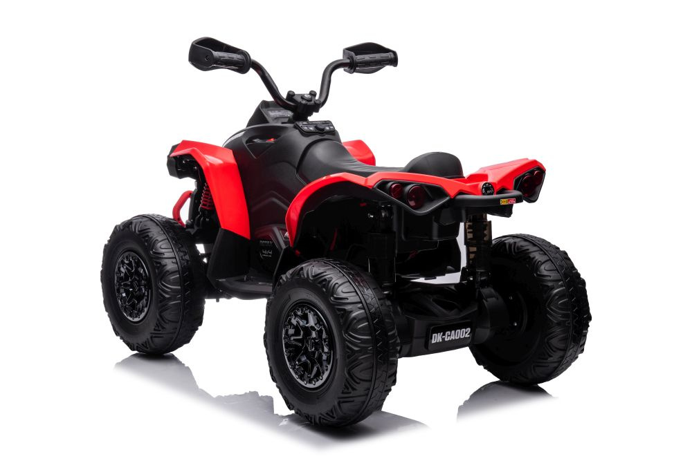 Vienvietis vaikiškas elektromobilis quad, raudonas