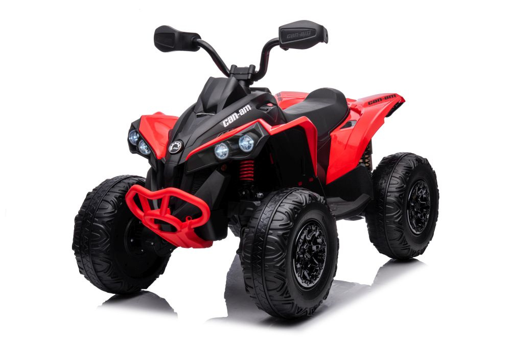 Vienvietis vaikiškas elektromobilis quad, raudonas