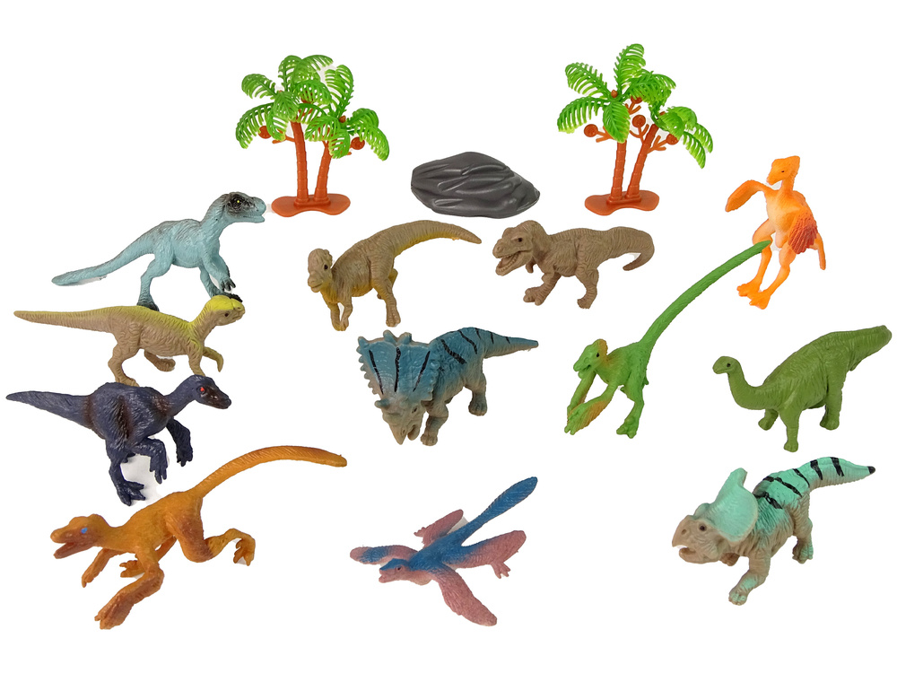 Dinozaurų figūrėlių rinkinys su aksesuarais, 12 vnt.