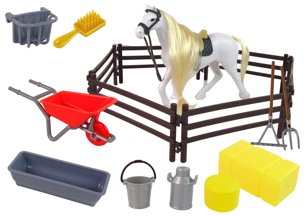 Figūrėlių rinkinys: arklių ūkis su priedais leantoys