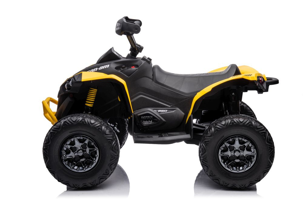 Vienvietis vaikiškas elektromobilis quad, geltonas