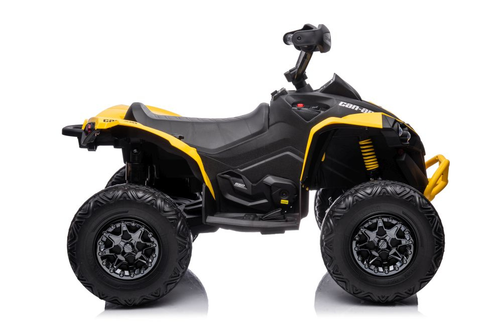 Vienvietis vaikiškas elektromobilis quad, geltonas