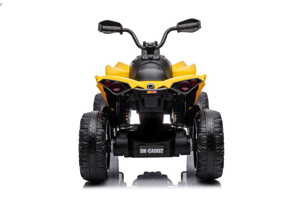 Vienvietis vaikiškas elektromobilis quad, geltonas