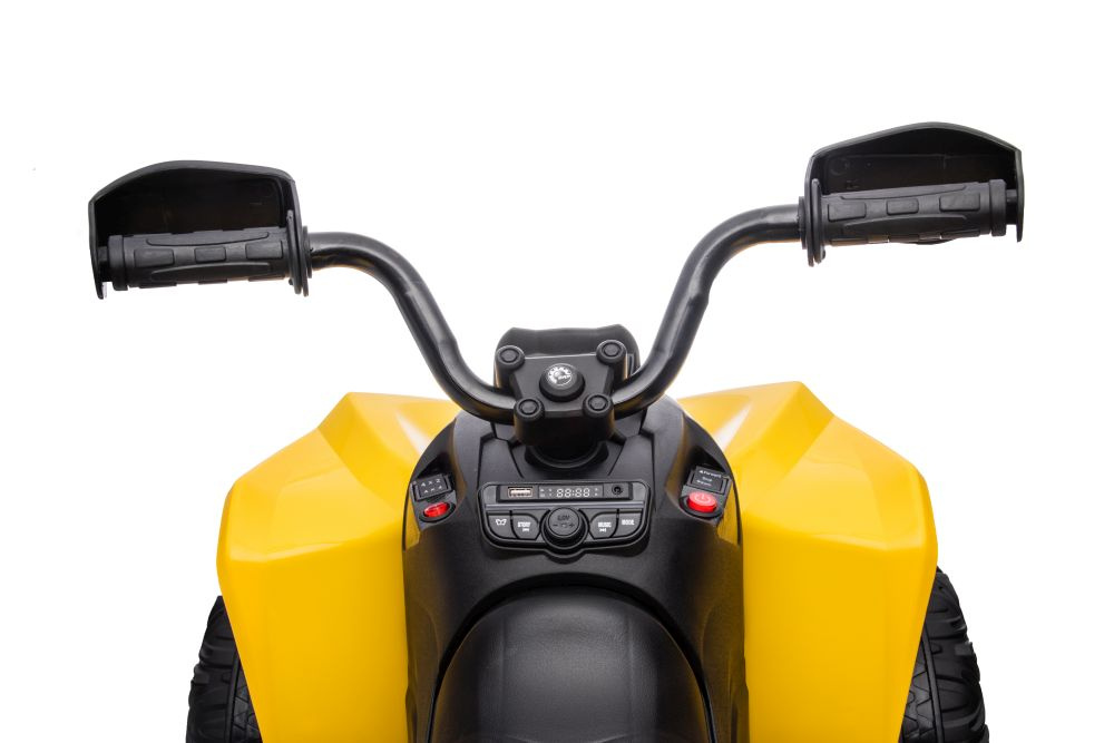 Vienvietis vaikiškas elektromobilis quad, geltonas