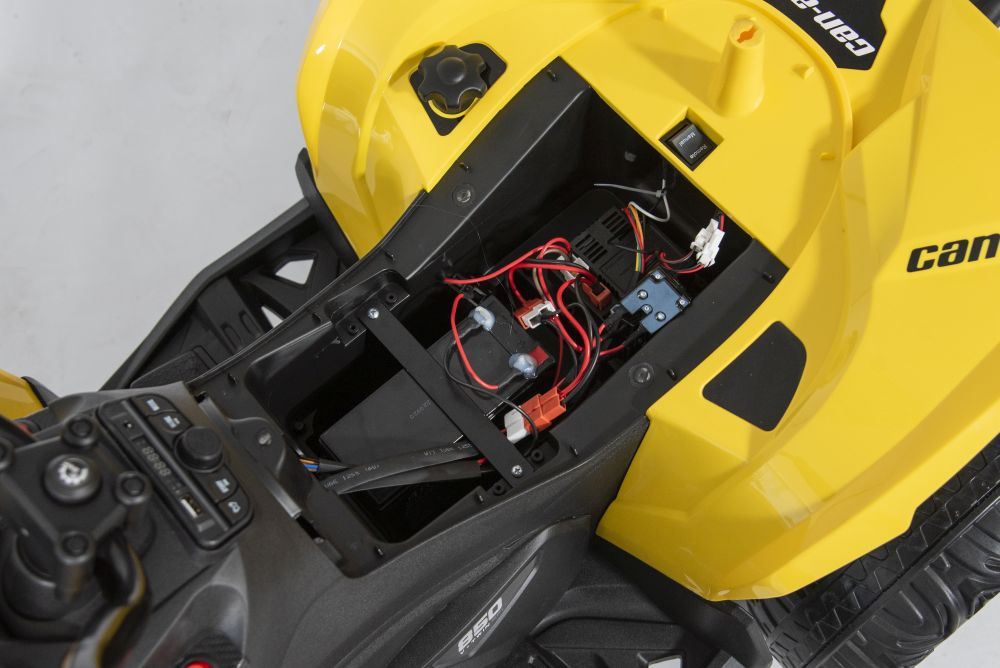 Vienvietis vaikiškas elektromobilis quad, geltonas