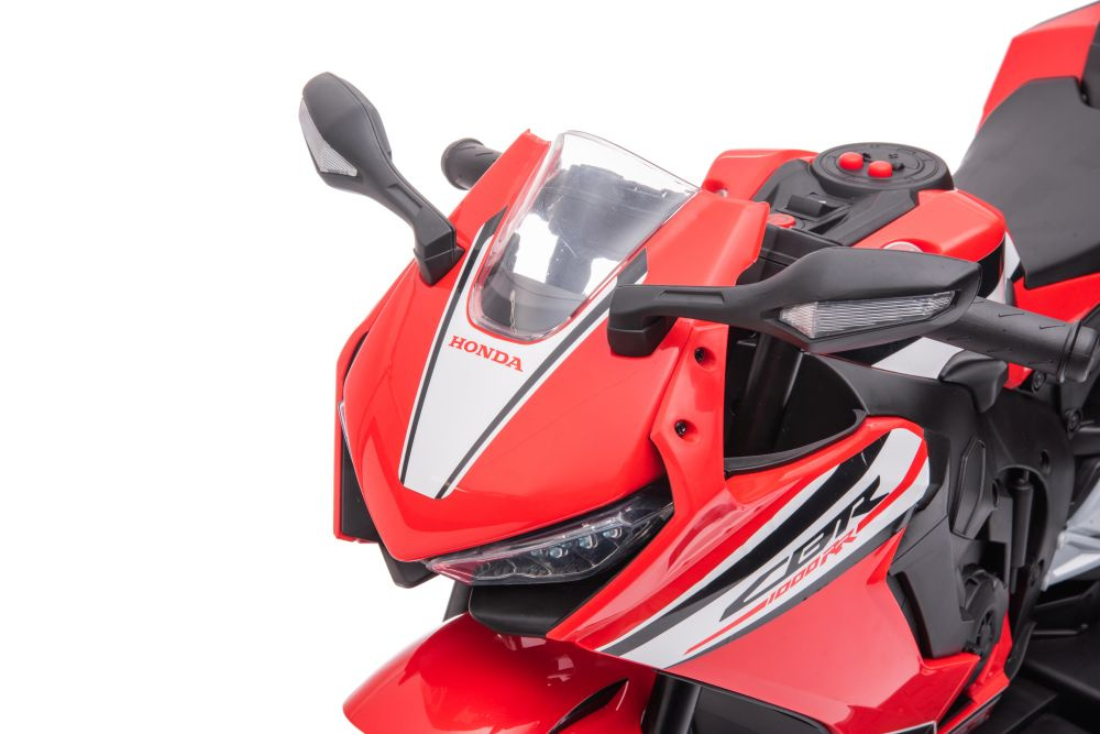 Akumuliatorinis motociklas honda cbr1000rr, raudonas
