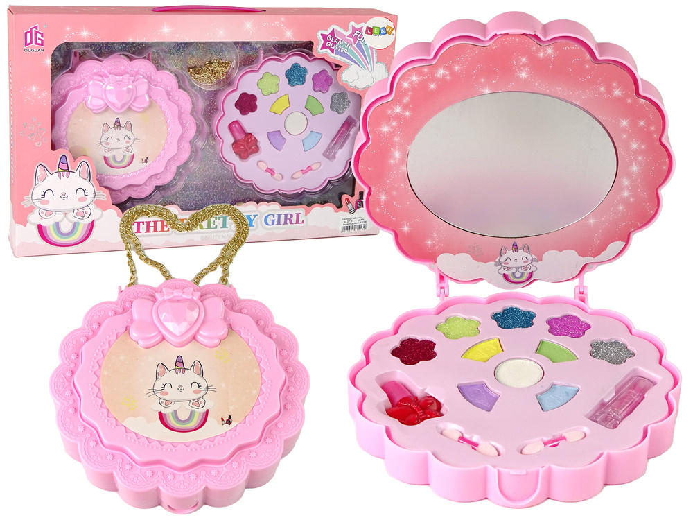 Vakiškas kosmetikos rinkinys lean toys pink unicorn