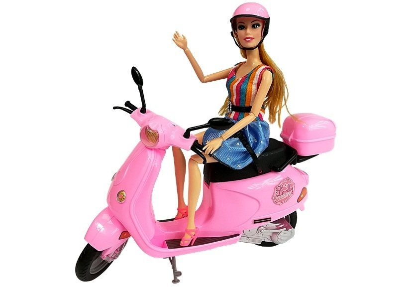 Lėlė su motoroleriu leantoys