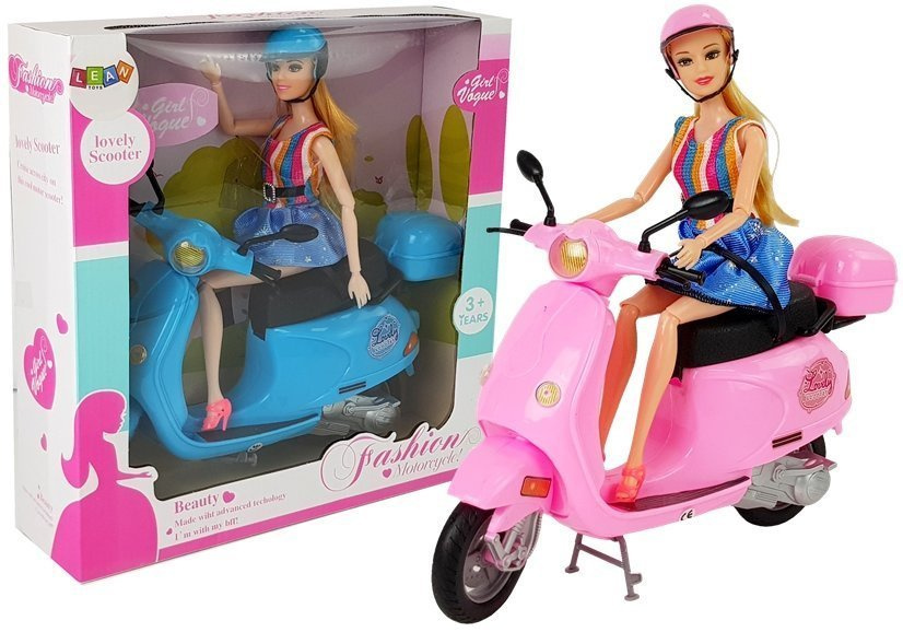Lėlė su motoroleriu leantoys