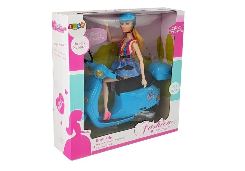 Lėlė su motoroleriu leantoys