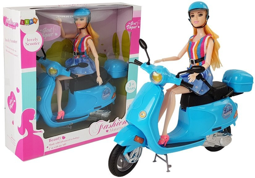 Lėlė su motoroleriu leantoys