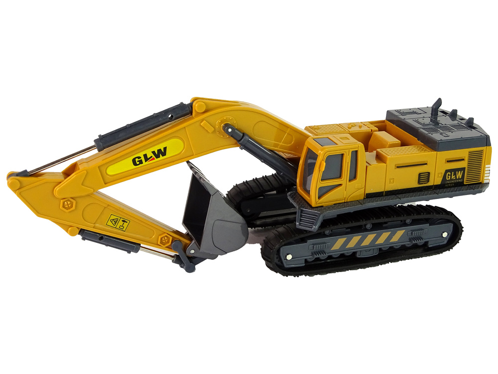 Žaislinis eskavatorius lean toys, geltonas