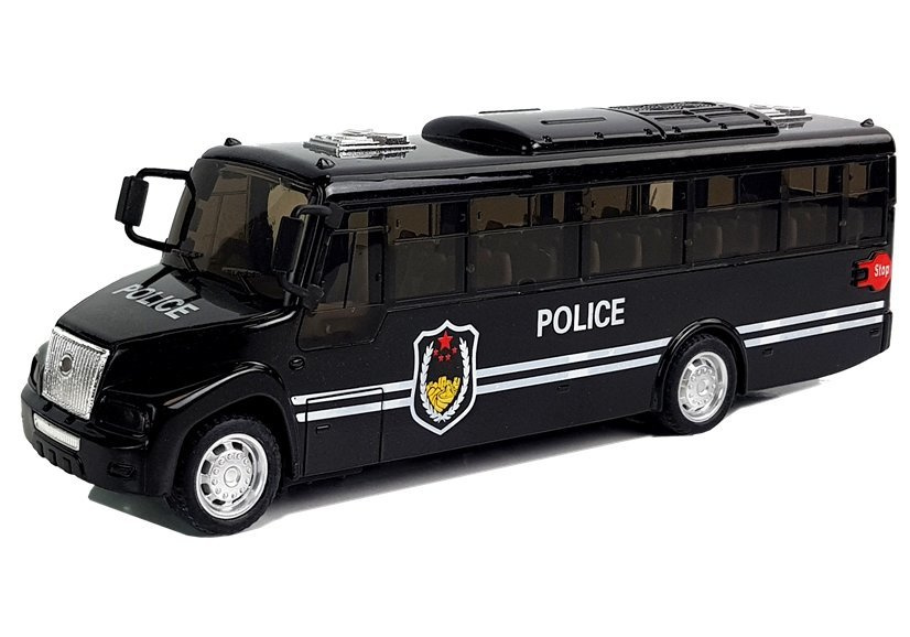 Policijos autobusas lean toys, juodas