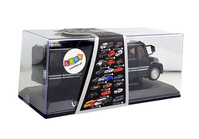 Policijos autobusas lean toys, juodas
