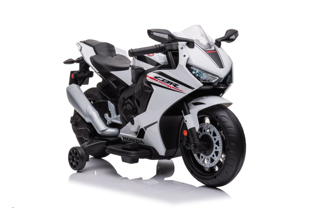 Elektrinis motocikslas vaikams honda cbr1000rr, baltas
