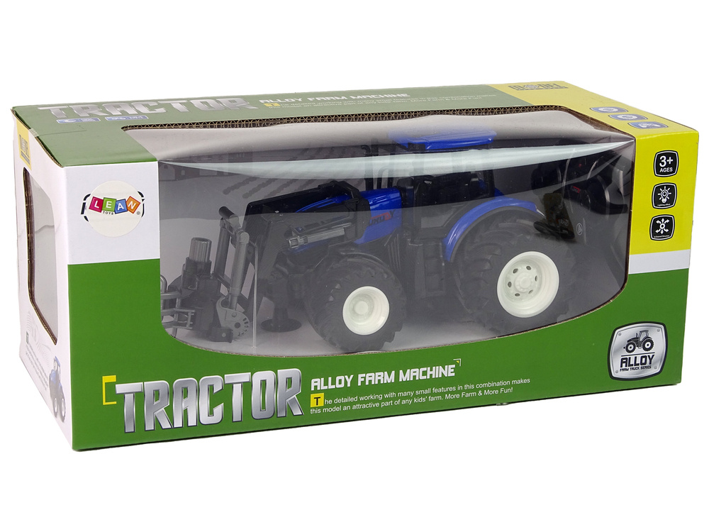 Nuotoliniu būdu valdomas traktorius lean toys, mėlynas