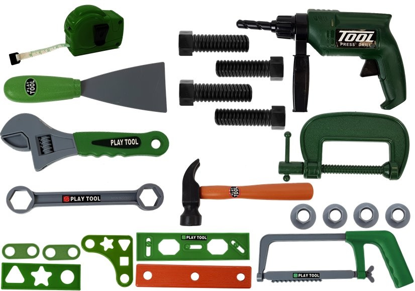 Vaikiškų įrankių rinkinys lagamine diy