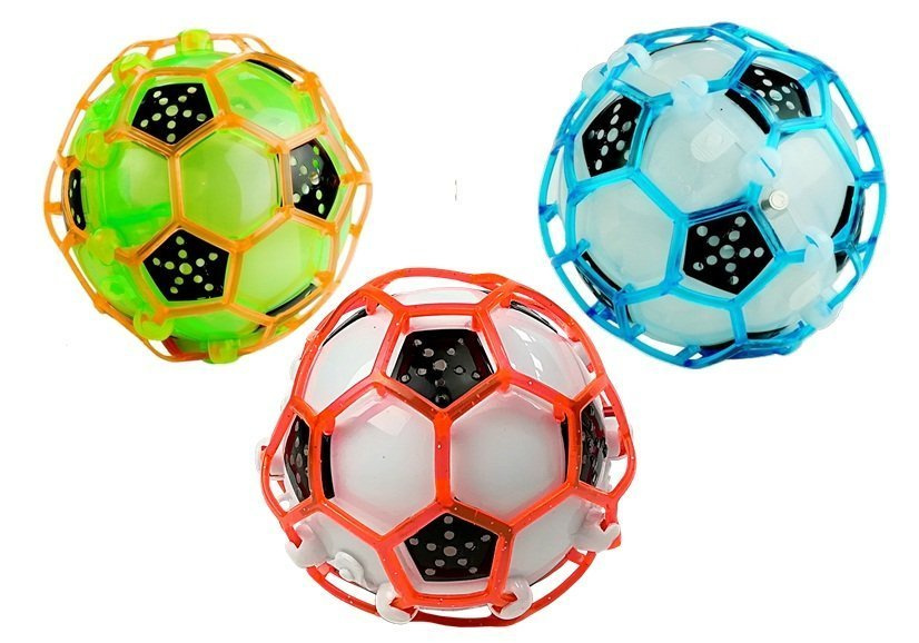 Šokinėjantis futbolo kamuolys su šviesom