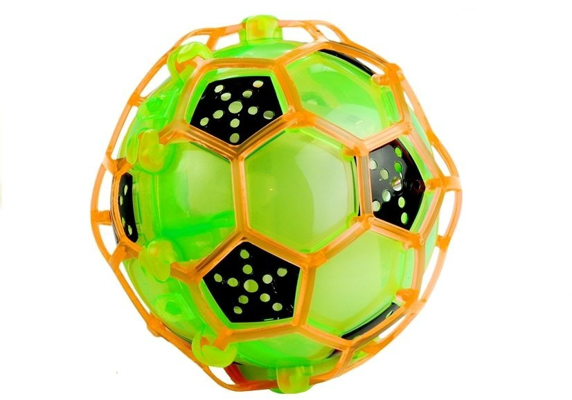 Šokinėjantis futbolo kamuolys su šviesom