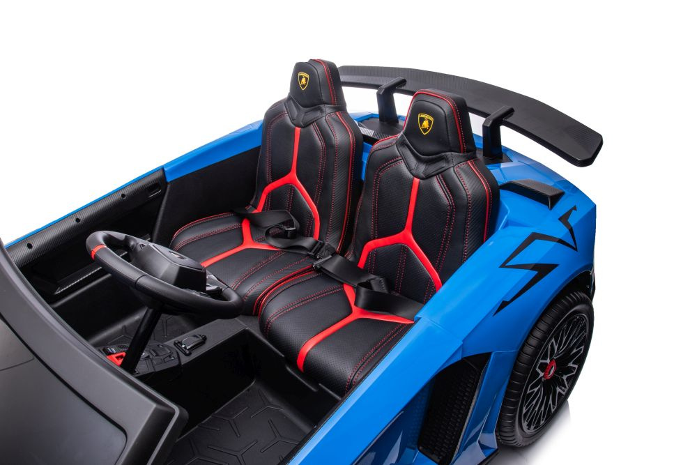 Vienvietis žaislinis elektromobilis lamborghini xxl, mėlynas