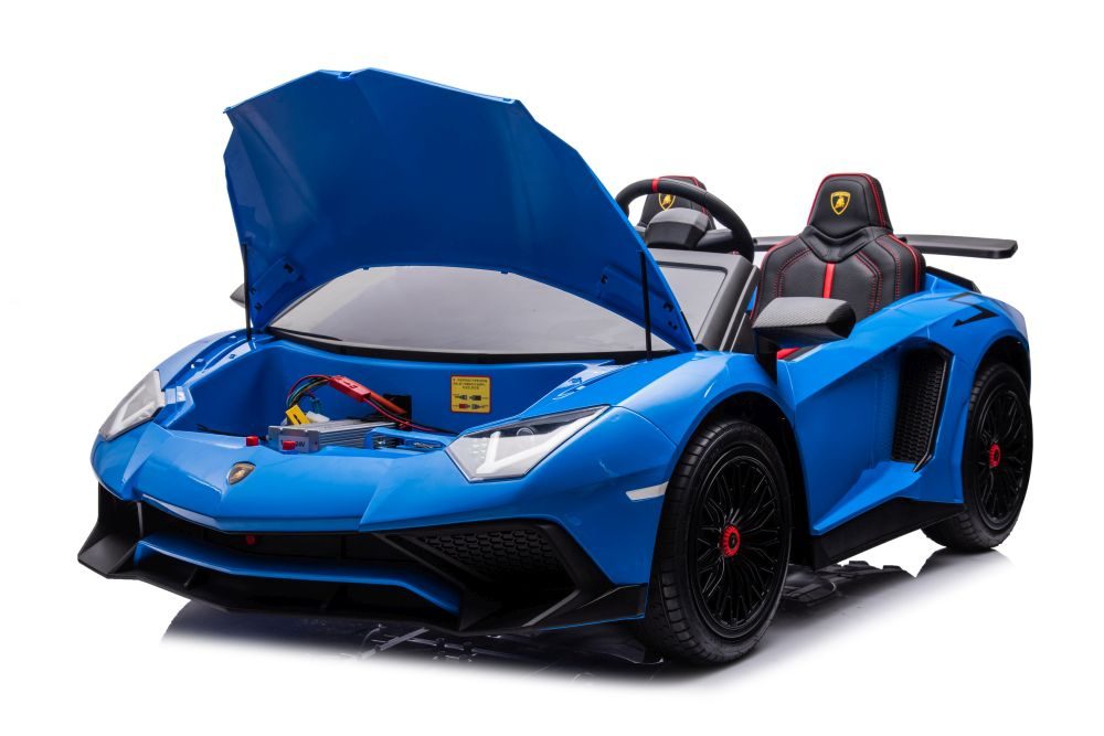 Vienvietis žaislinis elektromobilis lamborghini xxl, mėlynas