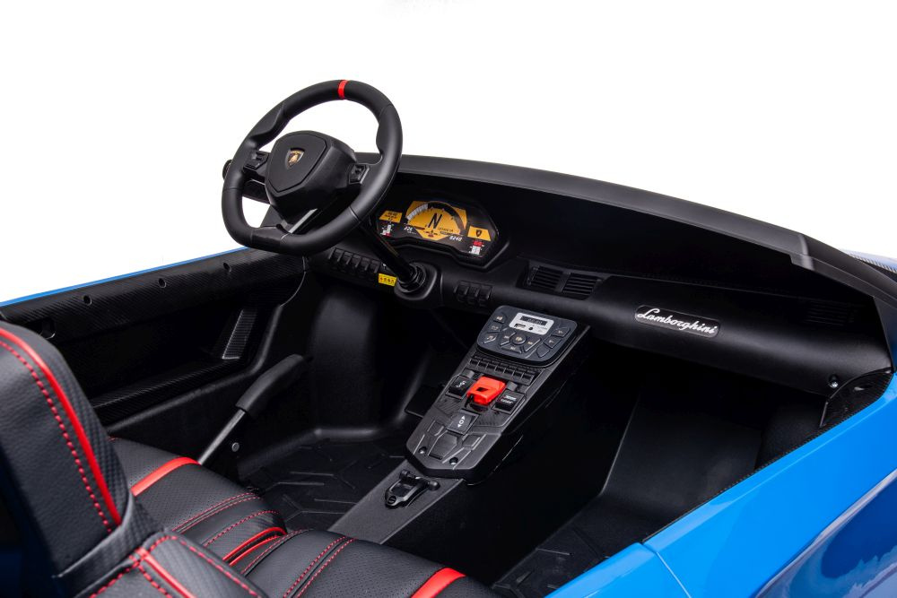 Vienvietis žaislinis elektromobilis lamborghini xxl, mėlynas