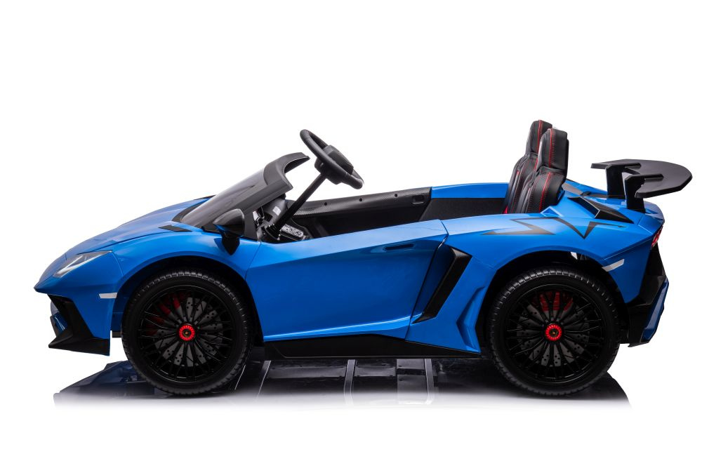 Vienvietis žaislinis elektromobilis lamborghini xxl, mėlynas