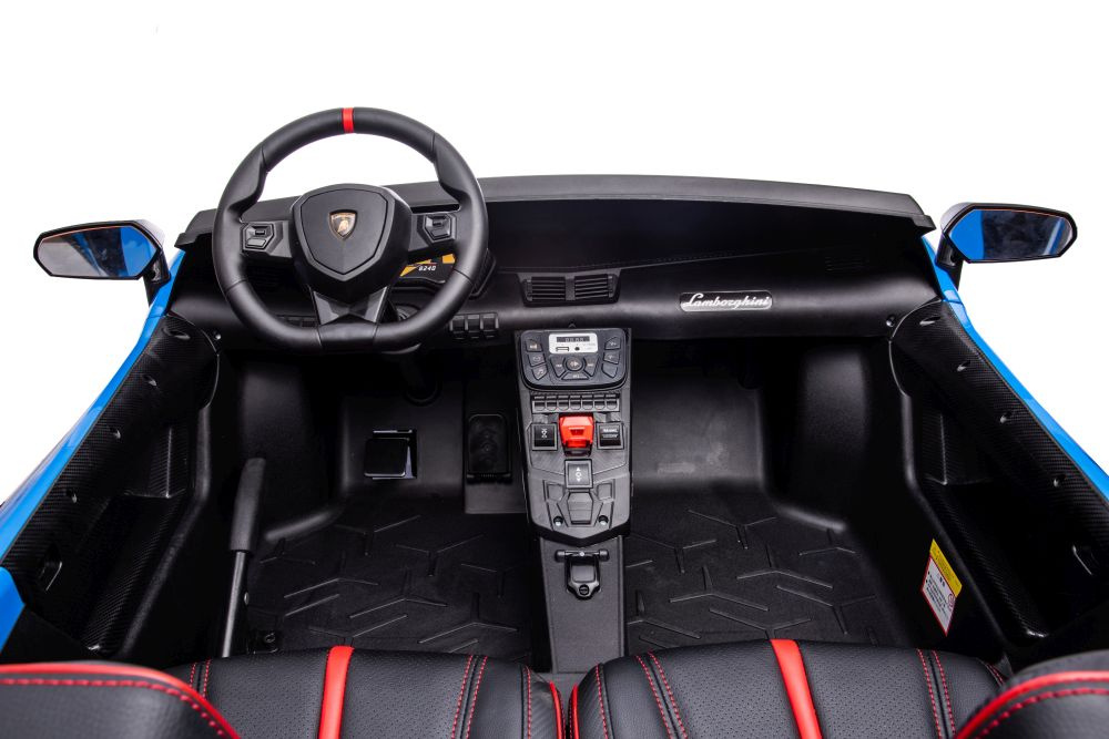 Vienvietis žaislinis elektromobilis lamborghini xxl, mėlynas