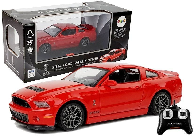 Lean Toys Rc Automobilis Ford Shelby Gt500 Red 7,5 Km/H 2,4 G