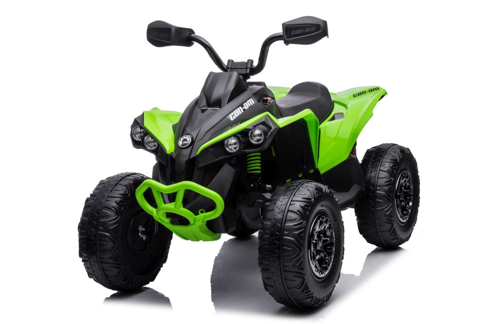 Vienvietis vaikiškas elektromobilis quad, žalias
