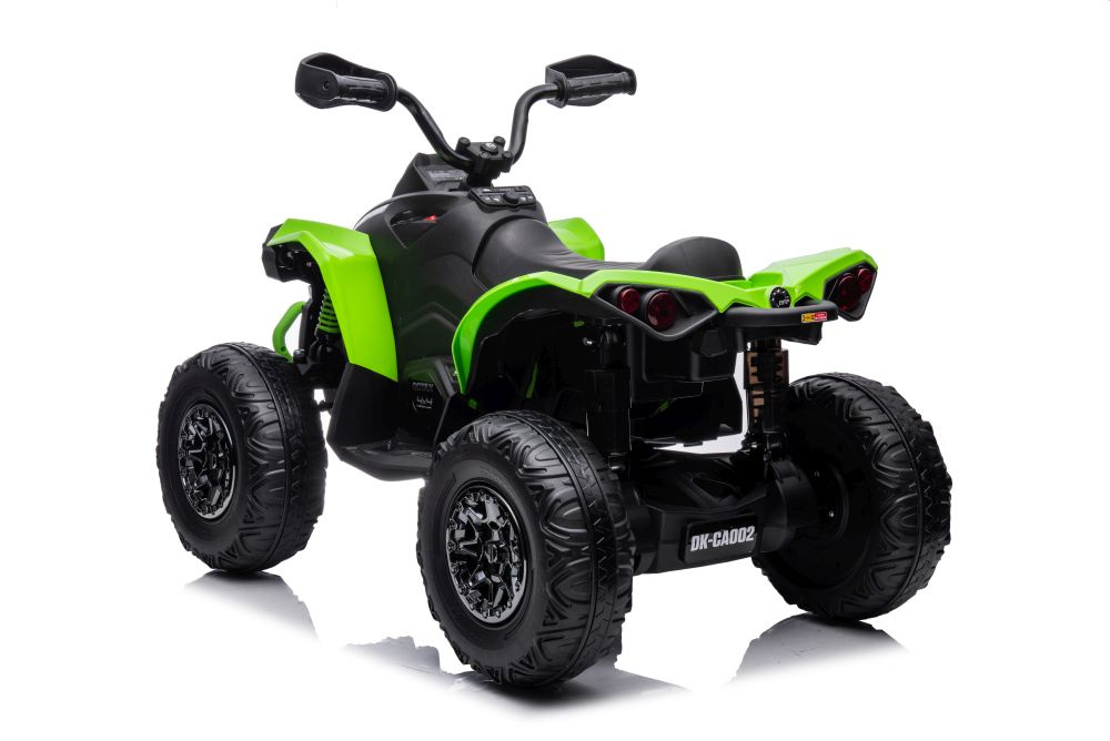 Vienvietis vaikiškas elektromobilis quad, žalias