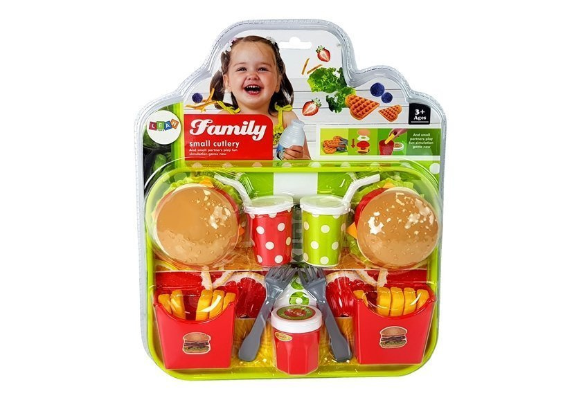 Žaidimų rinkinys su hamburgeriais ir gruzdintomis bulvytėmis