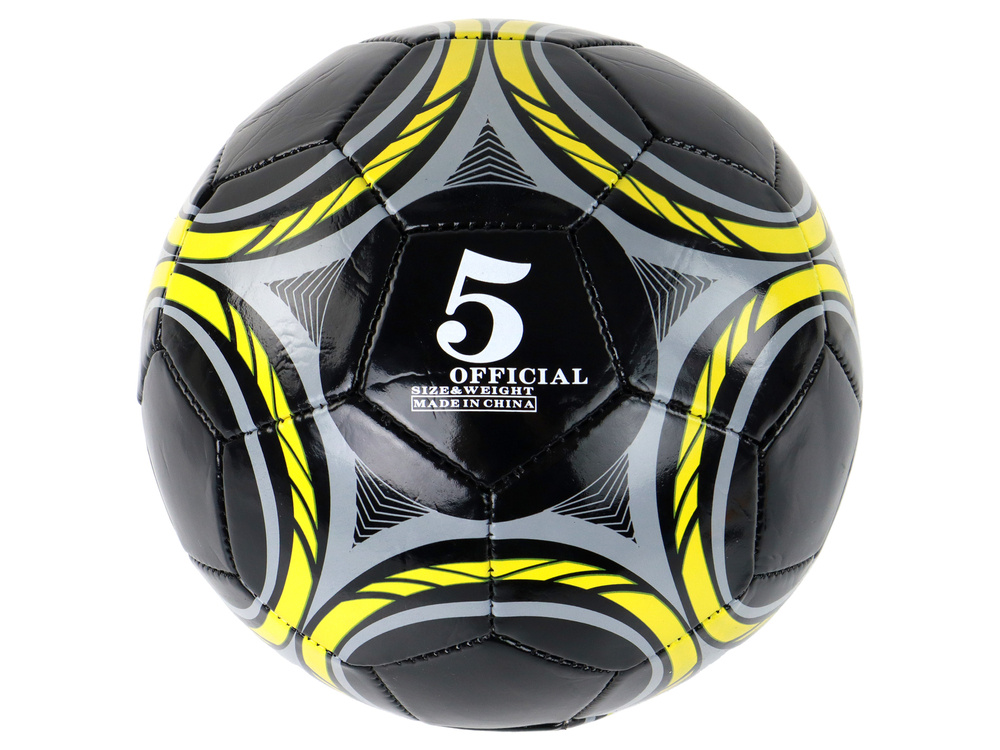 Juodas futbolo kamuolys, 24 cm, 5 dydis