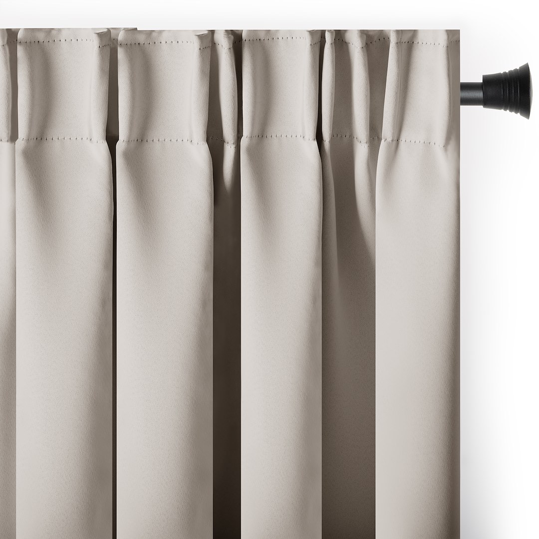 Šviesiai smėlio spalvos užuolaida 140 × 300 cm
