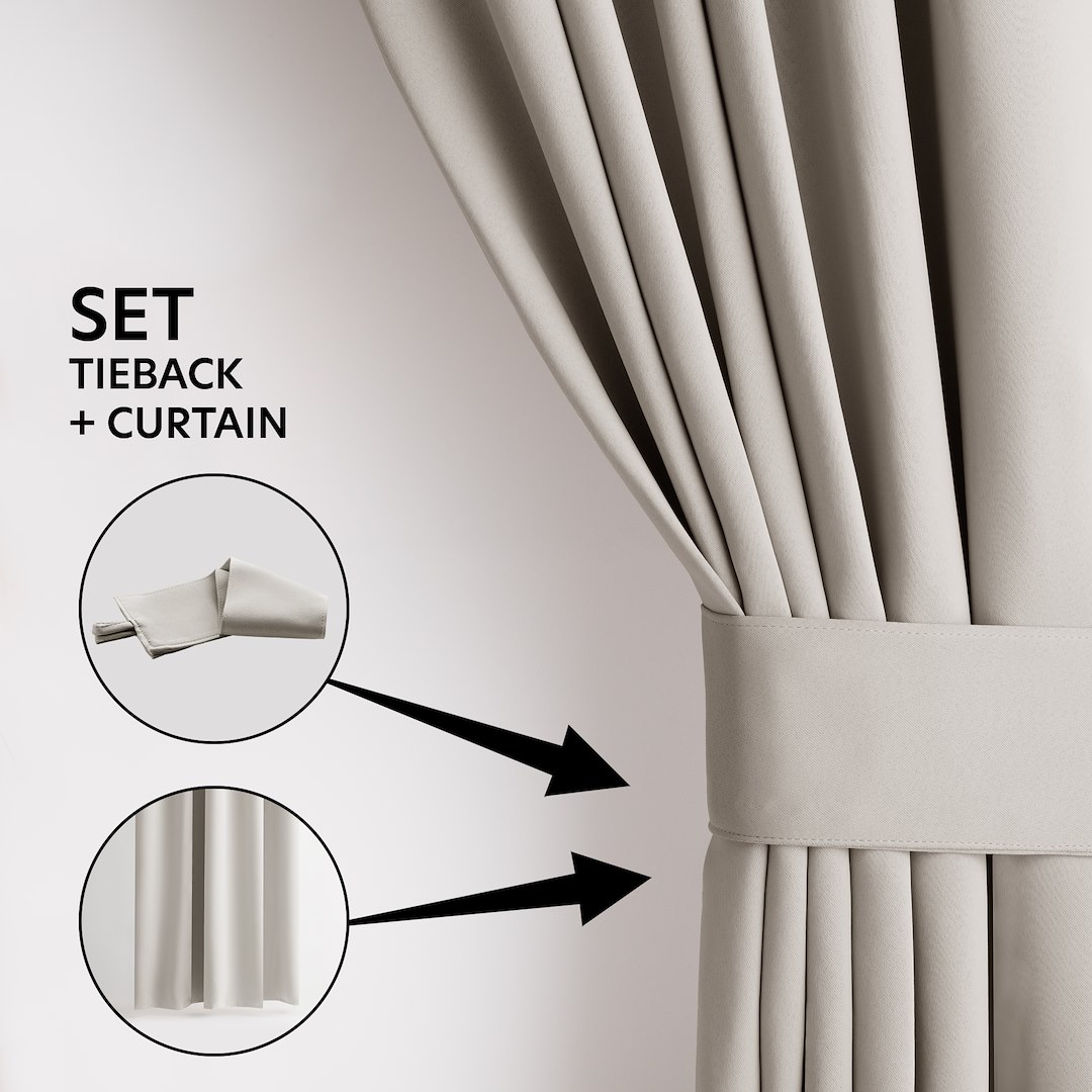 Užuolaida, 90 % užtamsinimo, šviesiai smėlio, 285 × 240 cm 2