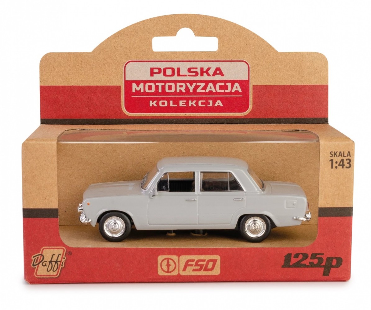 Automobilio modelis daffi prl fiat 125p k-587 15873, pilkas