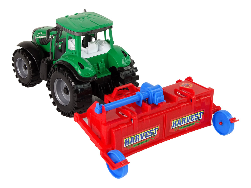 Žaislinis traktorius su priekaba lean toys