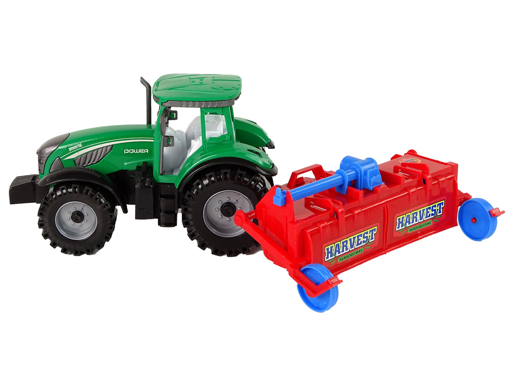 Žaislinis traktorius su priekaba lean toys
